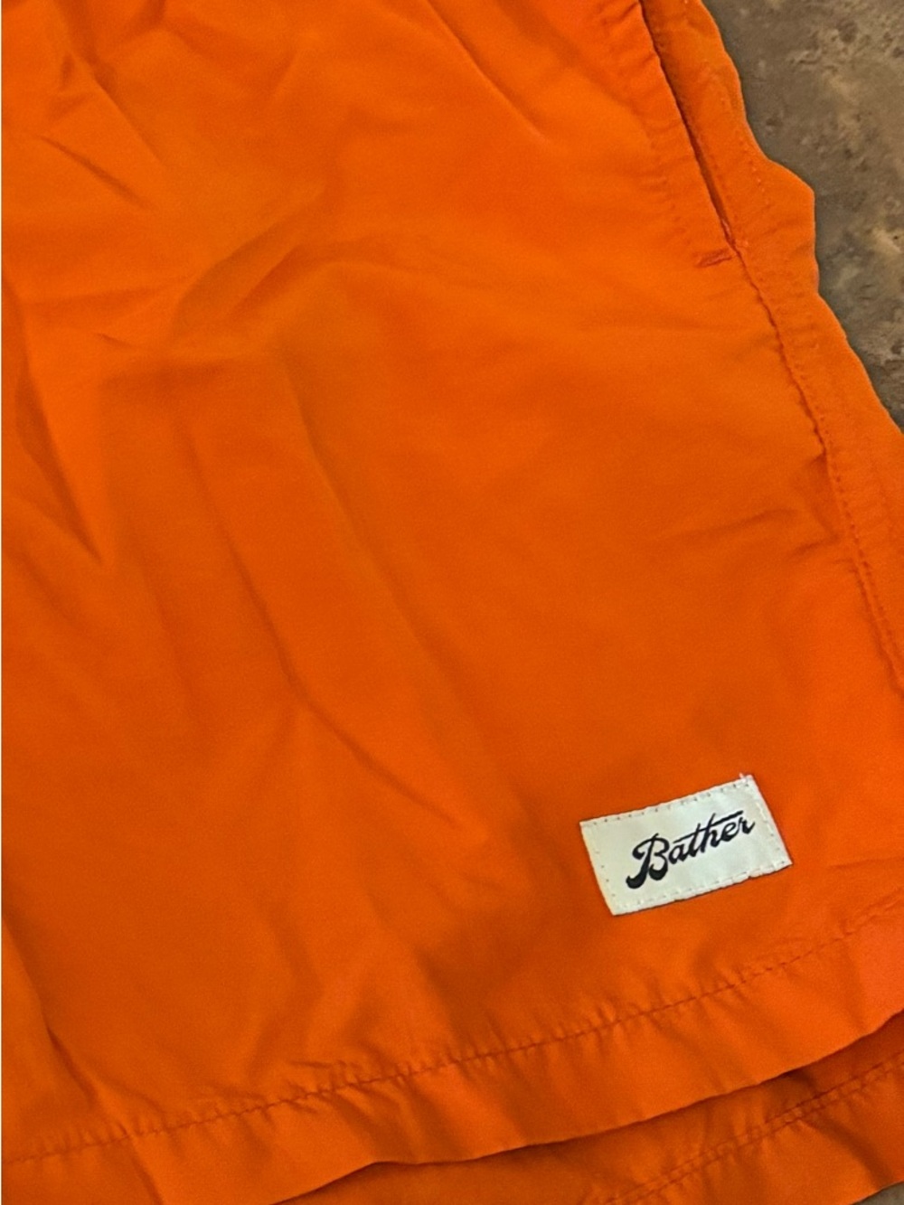 Bather Orange Swim Shorts Hawaiian Floral Embroidery Size Large - Picture 4 of 17